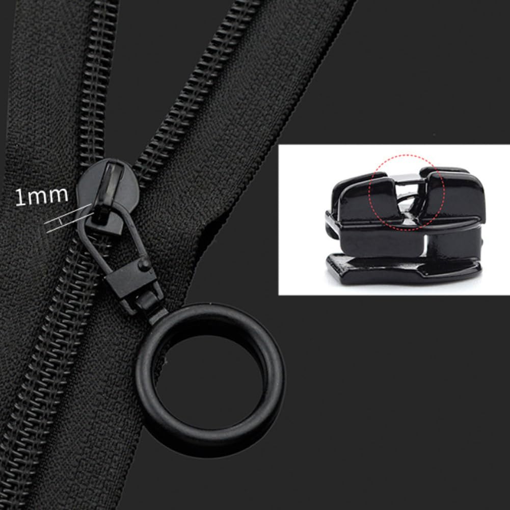Auvotuis Reißverschlussschieber Ersatz – 5 Stück, 8,5x48 Mm, Für Jacken, Rucksäcke, Taschen, In Schwarz/Gold/Silber