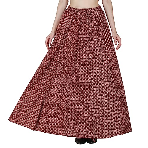 Image of Sttoffa Cotton Printed Women Wear Maxi Long Skirt 40 inch inch Full Length