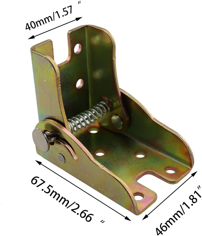 TAODAN 2PCS Heavy Duty Table Leg Accessory Folding Self Supporting Locking Hinge Corner Support Extension Bracket for Adjustable Folding Worktop and Bed and Sofa