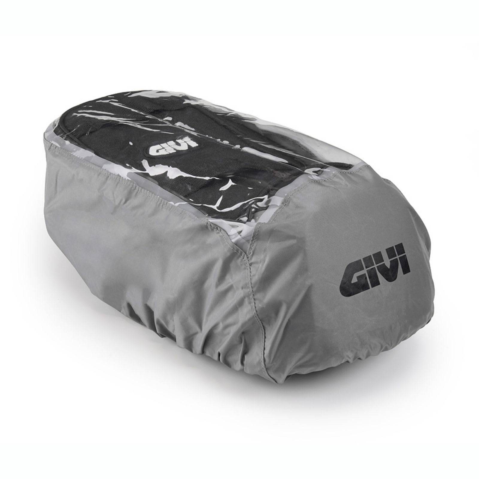 GIVI Tankrucksack für Motorrad, Easy02, 6 l, magnetisch, mit Riemen, Regenschutz und M.O.L.L.E-System, Schwarz