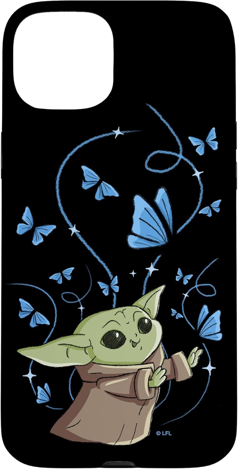Star Wars The Mandalorian The Child with Blue Butterflies Case for iPhone 14