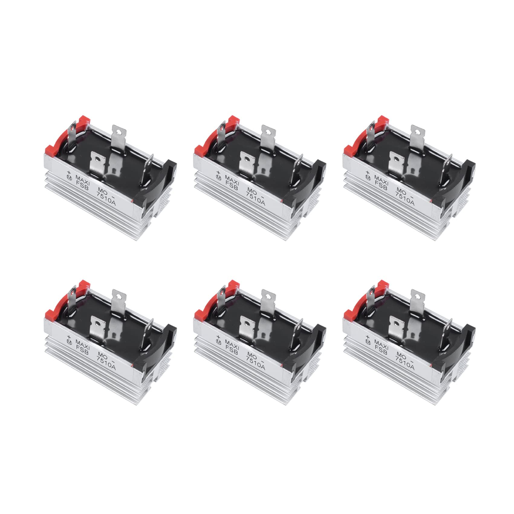 Jnchdghwa 6X Aluminum Heatsink Base Single Phase Bridge Rectifier Diode 75A 1000V