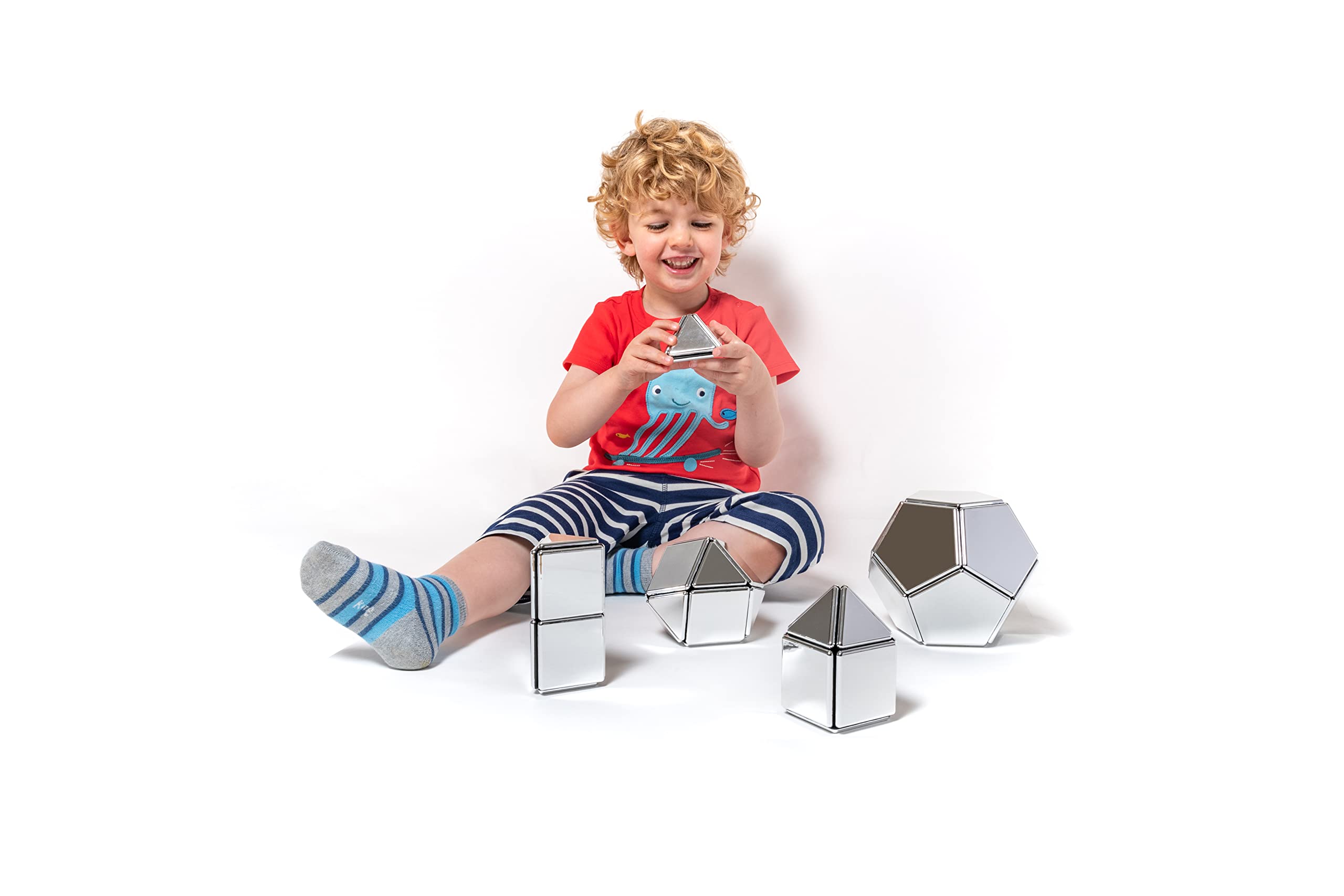 Mirrored Magnetic Polydron - Early Years Educational Construction Learning Shape Toy - 48 Pieces - 3 Years + - Image 3
