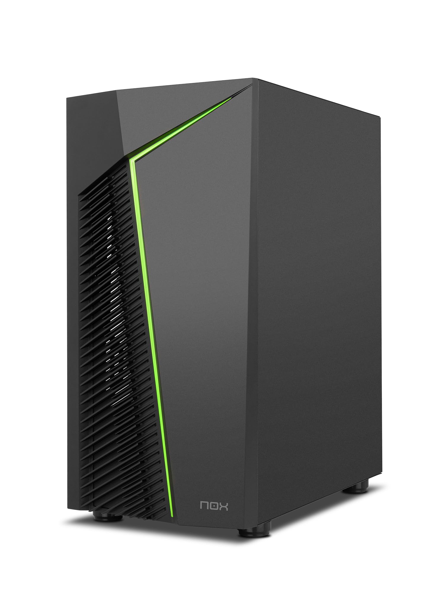 NOX XTREME PRODUCTS INFINITY ZETA - Mini Tower M-ATX/ITX ARGB Rainbow Dynamic, pannello laterale in vetro temperato, spazio per 6 ventole, compatibilità schede grafiche fino a 310 mm, USB 3.0, nero