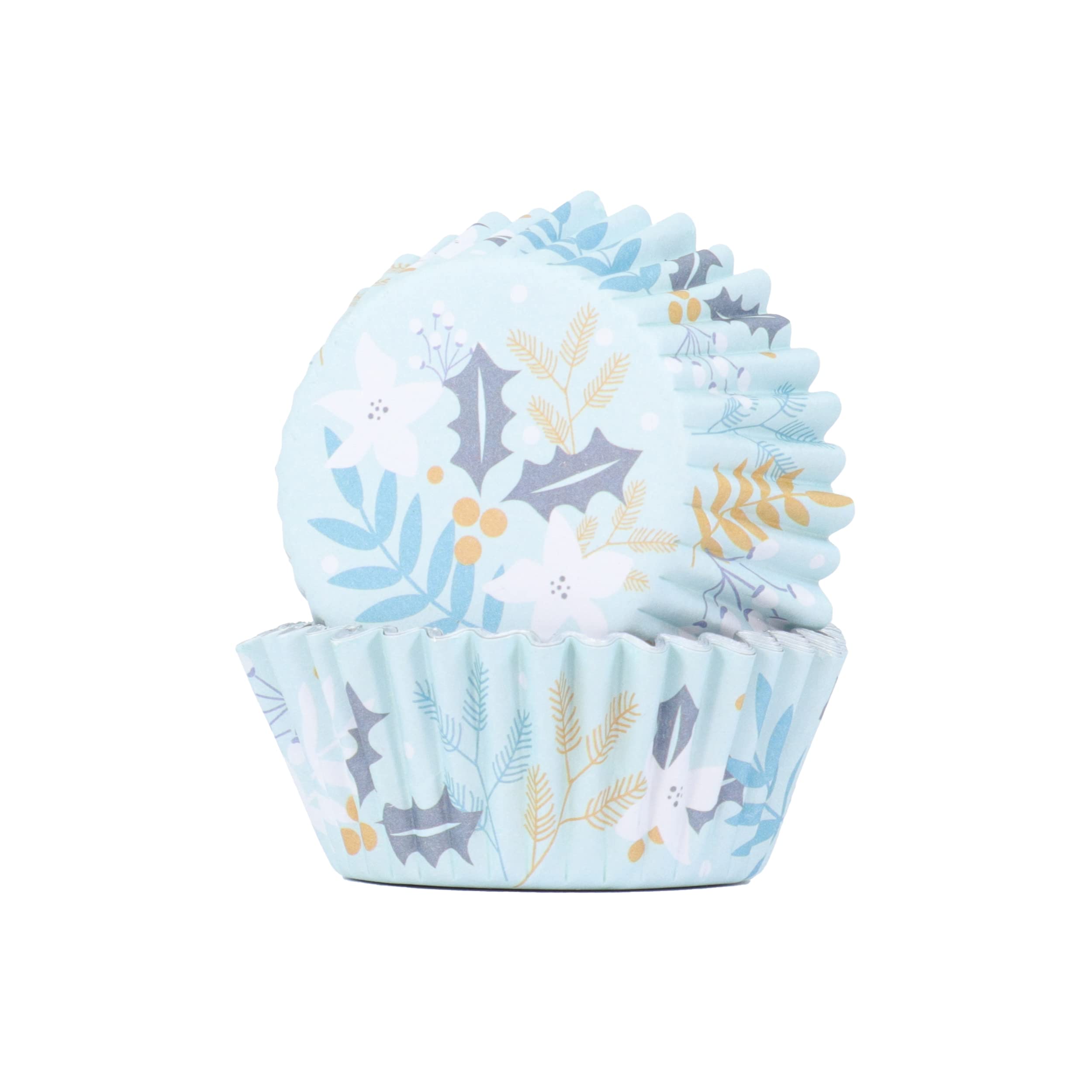 PME Christmas Foil-Lined Cupcake Cases - Floral Festives (Pack of 30)