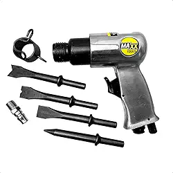 Martelete Pneumático MXT-1510R Maxx Tools 150mm 3500IPM 6,2Bar com 4 Punhos Cinzeis Inclusos Encaixe Redondo