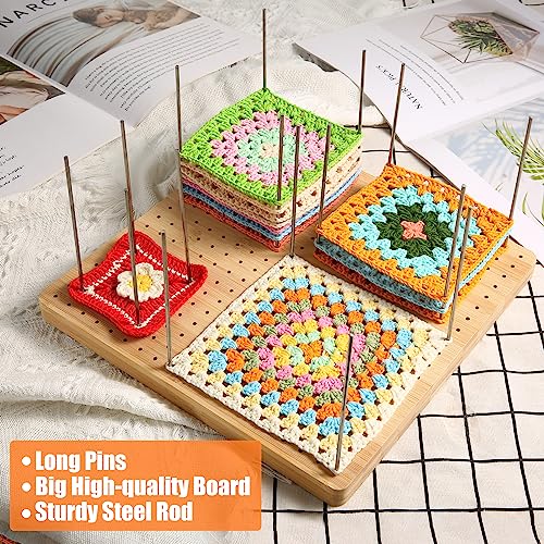 Tabla de bloqueo de ganchillo plegable de 30x30 cm con 20 clavijas 6