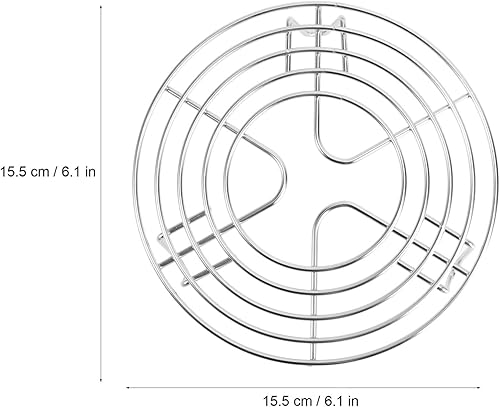 Miniatura 4 de Tofficu Estante de vapor de acero inoxidable para ollas, estante de enfriamiento redondo de 6.3 pulgadas (diámetro)1.6 pulgadas (altura), estante de