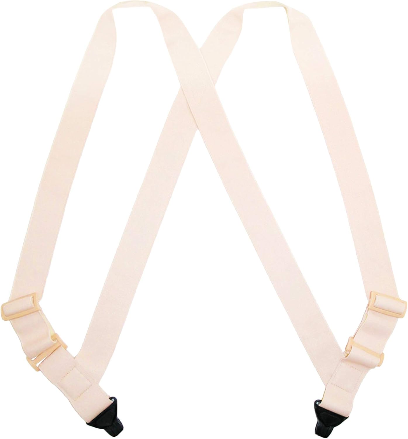 CTM Men's Undergarment TSA Compliant Side Clip Airport Suspenders