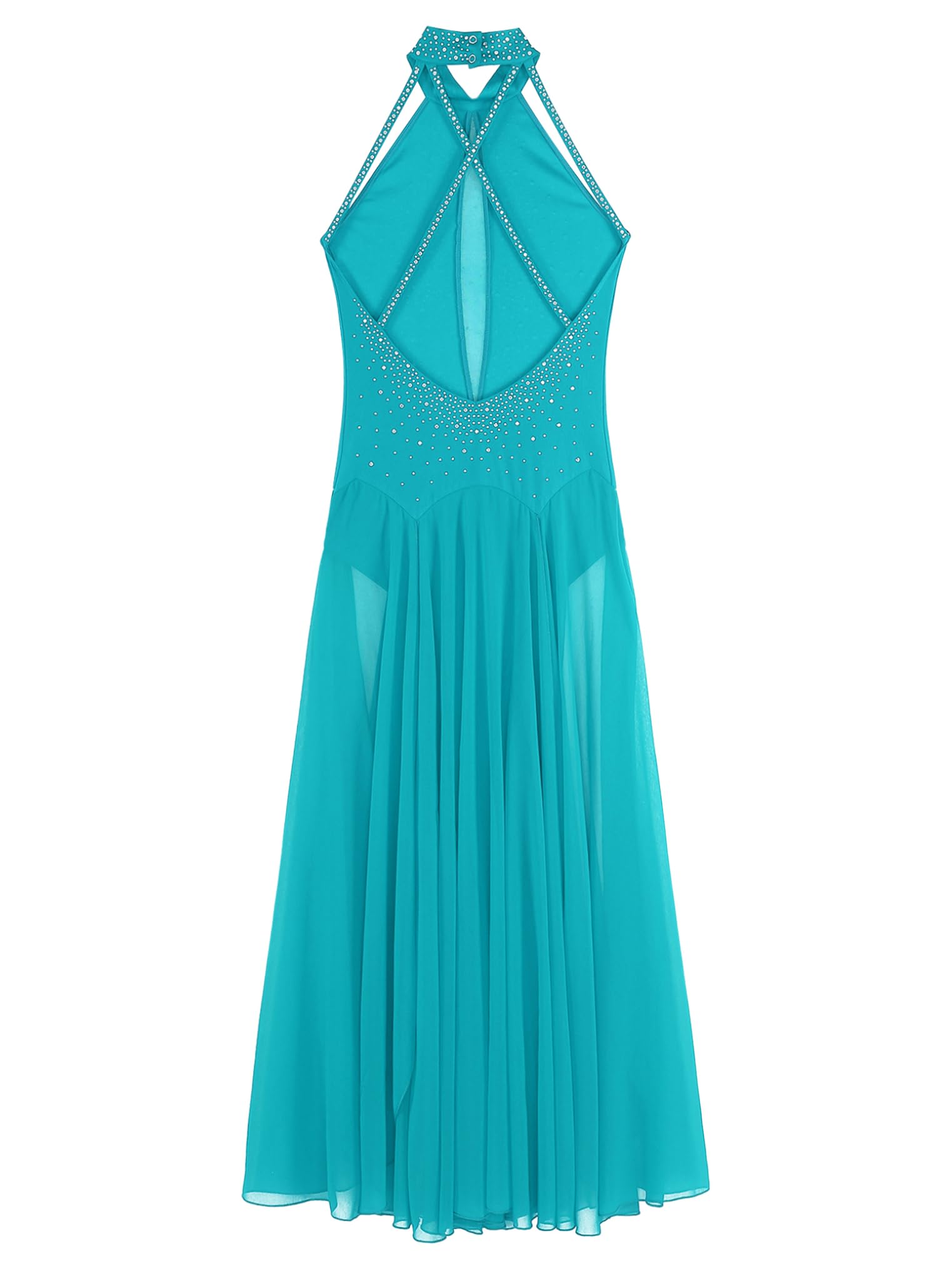 Freebily Vestido De Danza Lírica para Mujer Maillot Sin Manga Maillot con Falda Tul Vestido Lentejuelas Mailllot De Ballet Ropa De Baile Contemporánea