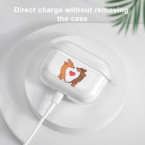 Miniatura 4 de Lindo Dachshunds in Love Funda protectora completa para AirPods Pro Auriculares Cove Skin Accesorios Impresión divertida