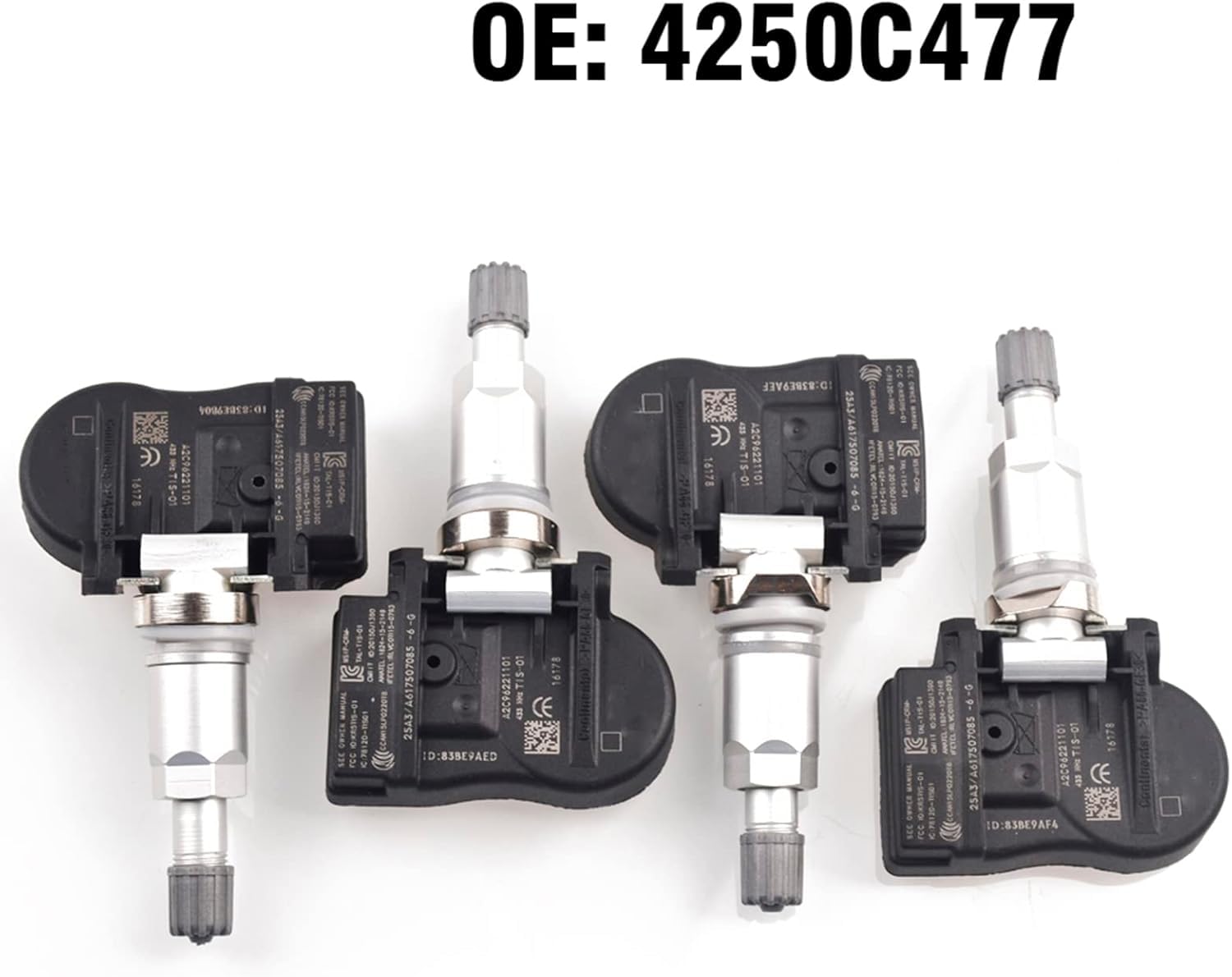 Wenlai TPMS Reifendrucksensor für Mitsubishi ASX Lancer Outlander Lancer ASX i-MiEV 2014 4 STÜCKE Autoreifendrucküberwachungssensor TPMS 4250C477
