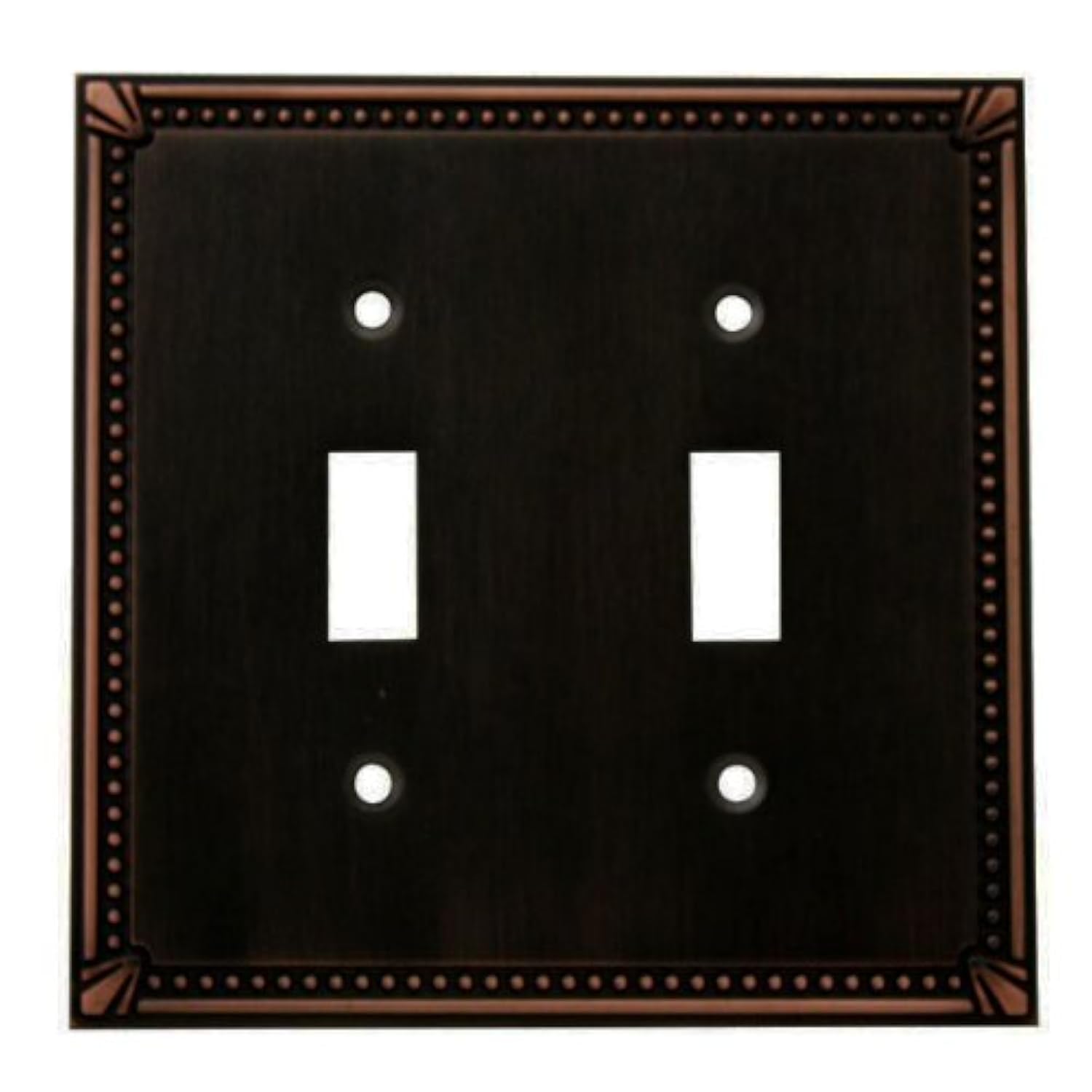 Double plaque interrupteur levier Cosmas 44000 bronze huilé