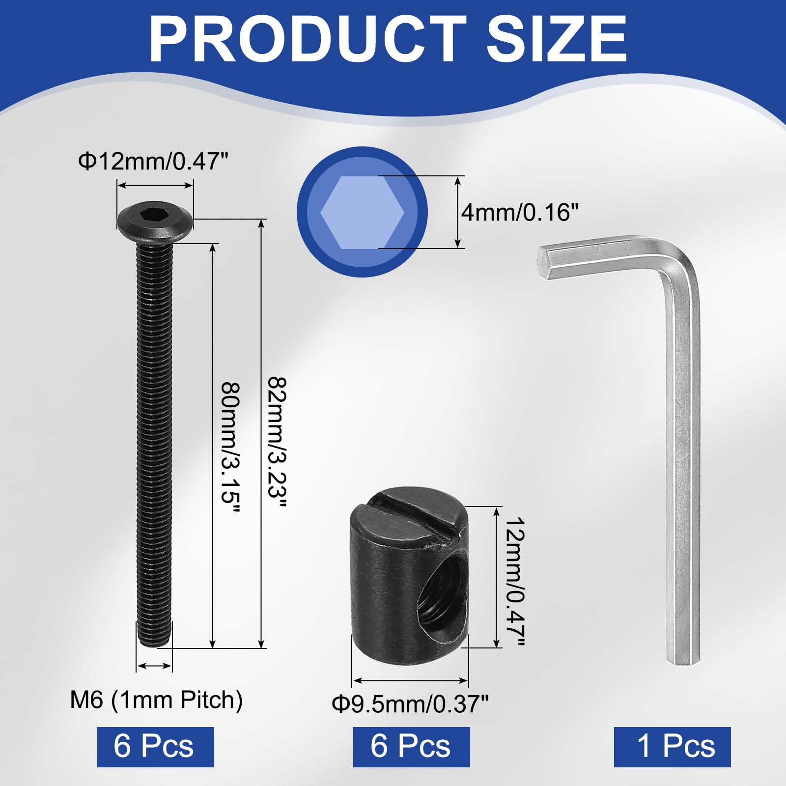 PATIKIL Furniture Bolt Nut Set - Image 2