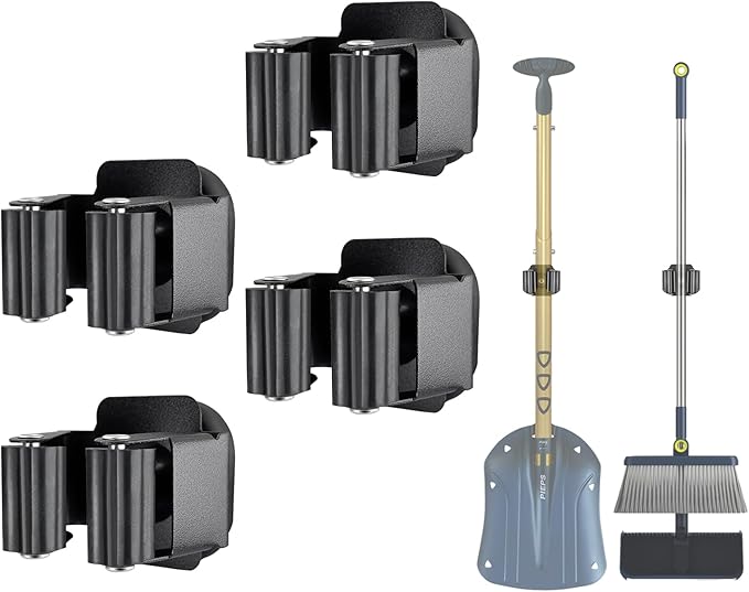 3-H Magnetic Broom Holder Wall Mounted 1 Pack, Strong Magnetic Broom Hooks 17 Inch - View #2