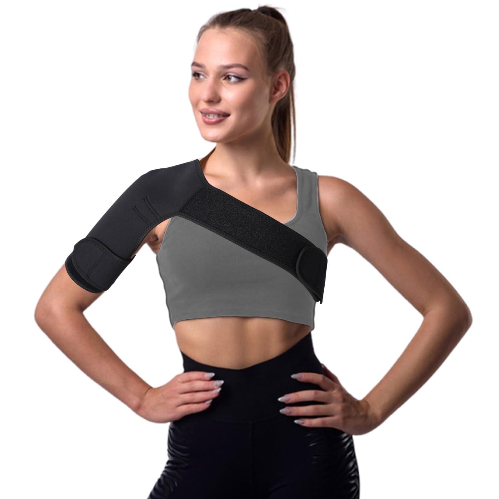 Shoulder Brace for Women Shoulder Compression Sleeve Adjustable and Can be Worn Under Clothes Rotator Cuff for Pain