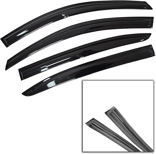 Miniatura 4 de SEBLAFF 4 viseras laterales para ventana lateral, deflectores de sombra de acrílico de repuesto para Accord 2008-2012