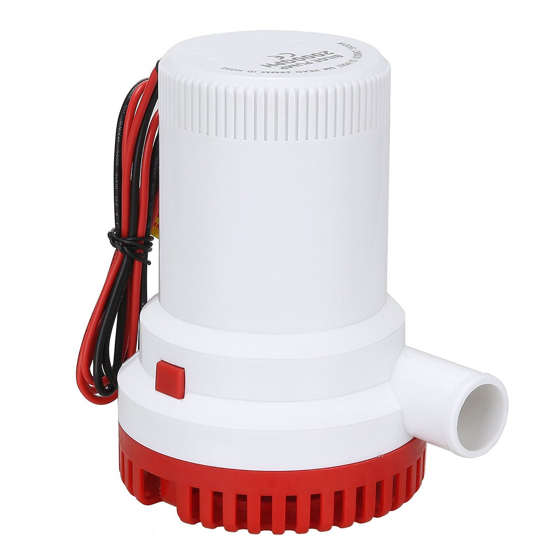 Pompa di sentina per acqua di mare, 2000 GPH, 12 V, per caravan, pesca, mare, rosso