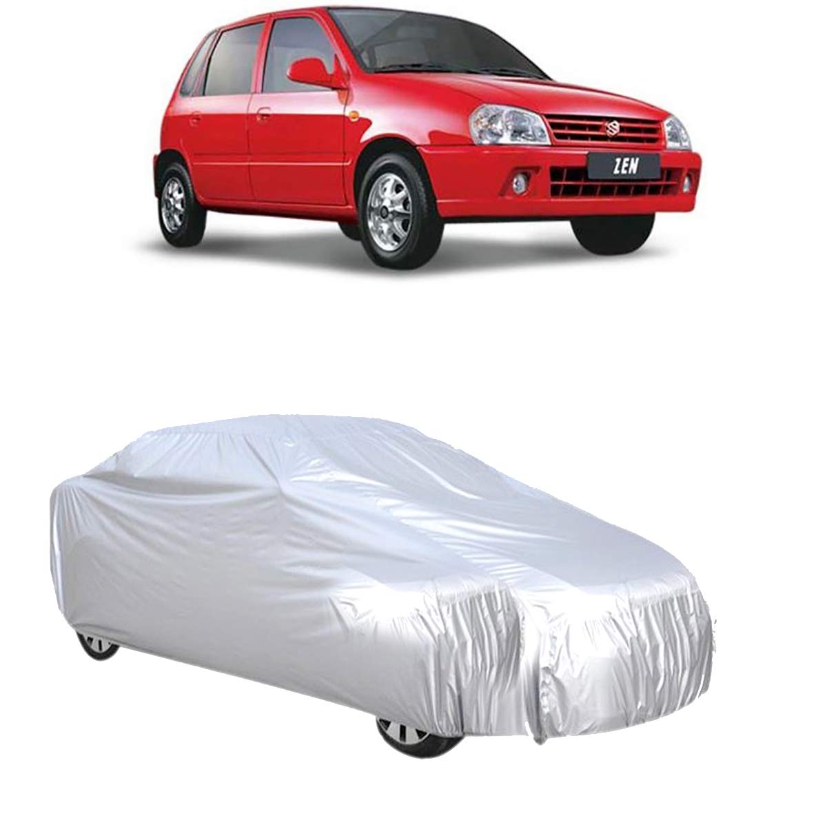 Kandid Matty Silver Car Body Cover for Maruti Suzuki Zen