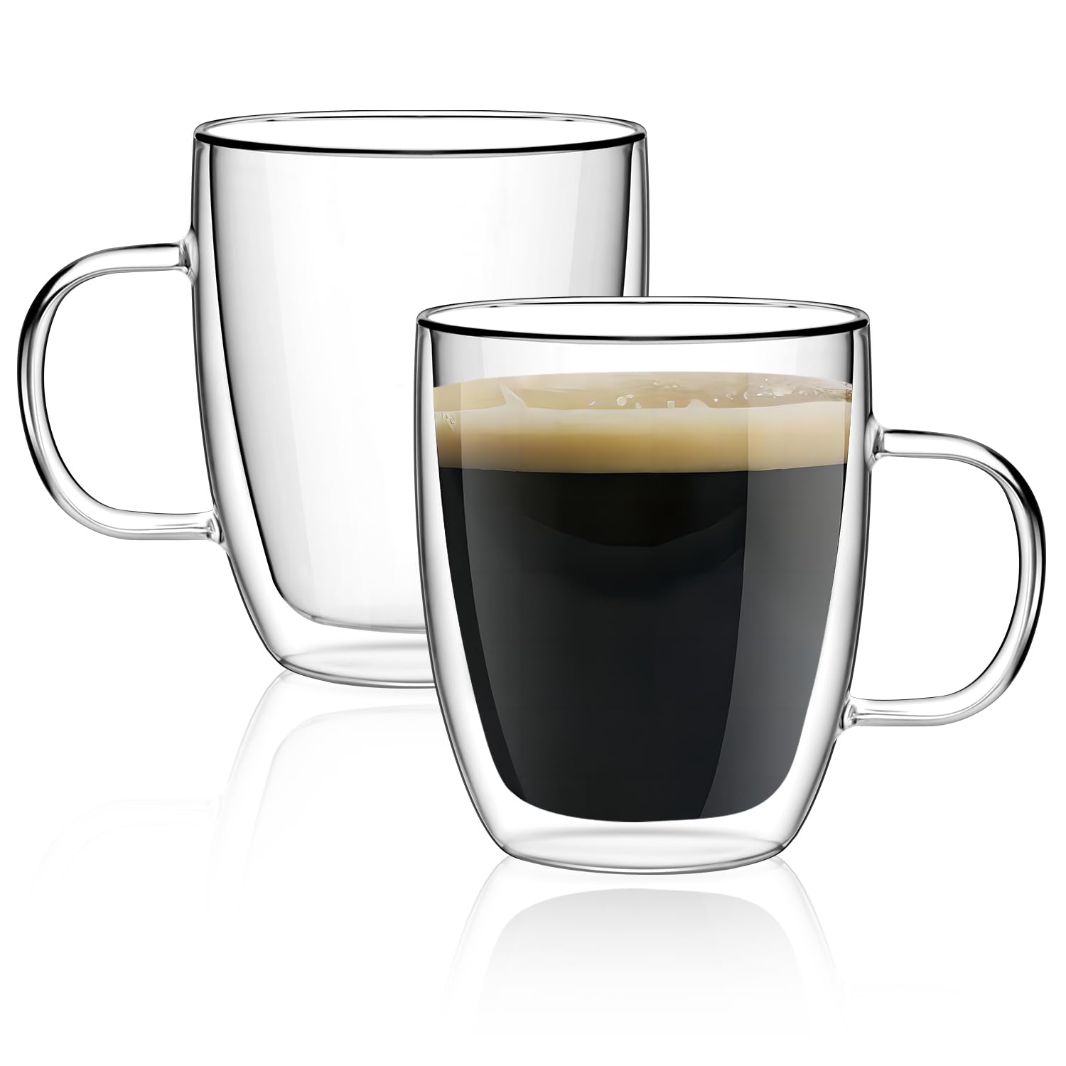 Amazon | SCJHMY ダブルウォール グラス コーヒーカップ 二重構造で