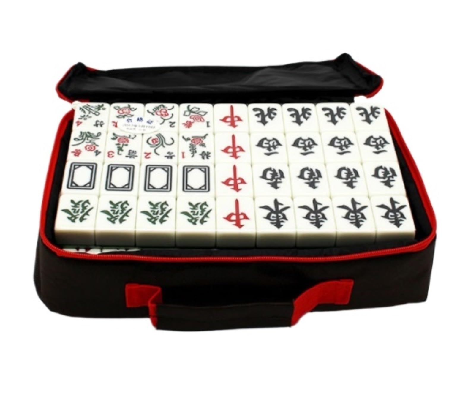 Chinesisches Mahjong MahJongg 144 Spielsteine, Chinesisches Mahjong-Set, Familien-Tischbrettspiel Mit Aufbewahrungstasche Für Familie Reise Spiel(40mm)