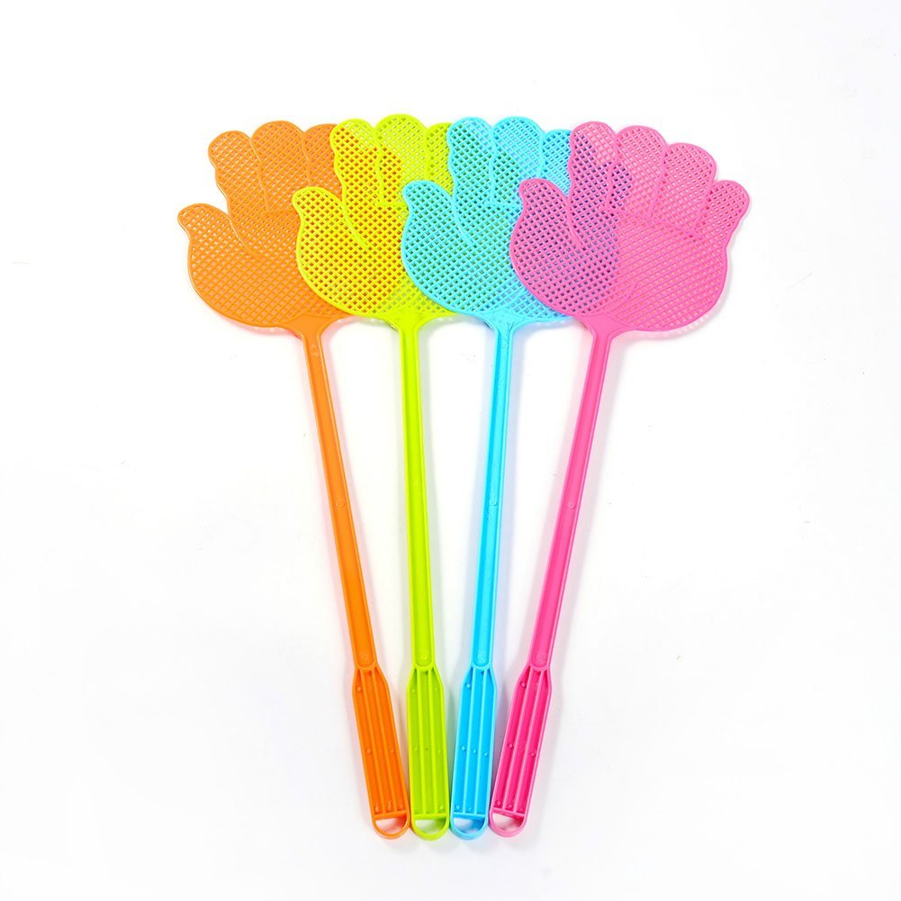Separate way No Chemicals and Eco Friendly Fly Swatter Manual Swat Pest Control (Multicolour) - Pack of 4