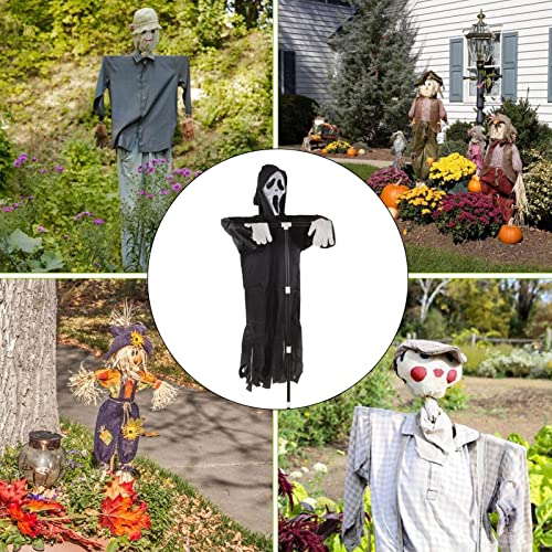 Zjchao Scream Scarecrow, Polyester Pvc With Detachable Pole Garden Ghostface Decoration Scary Ghostface Screaming Of Death Flying Scarecrow Outdoor Statues For Garden Yard And Tree #TOP3