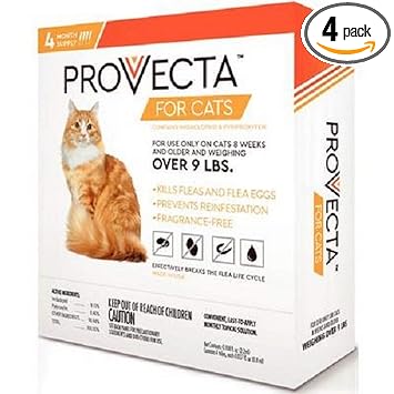 Provecta 4 Doses for Cats, Small/Over 9 lb