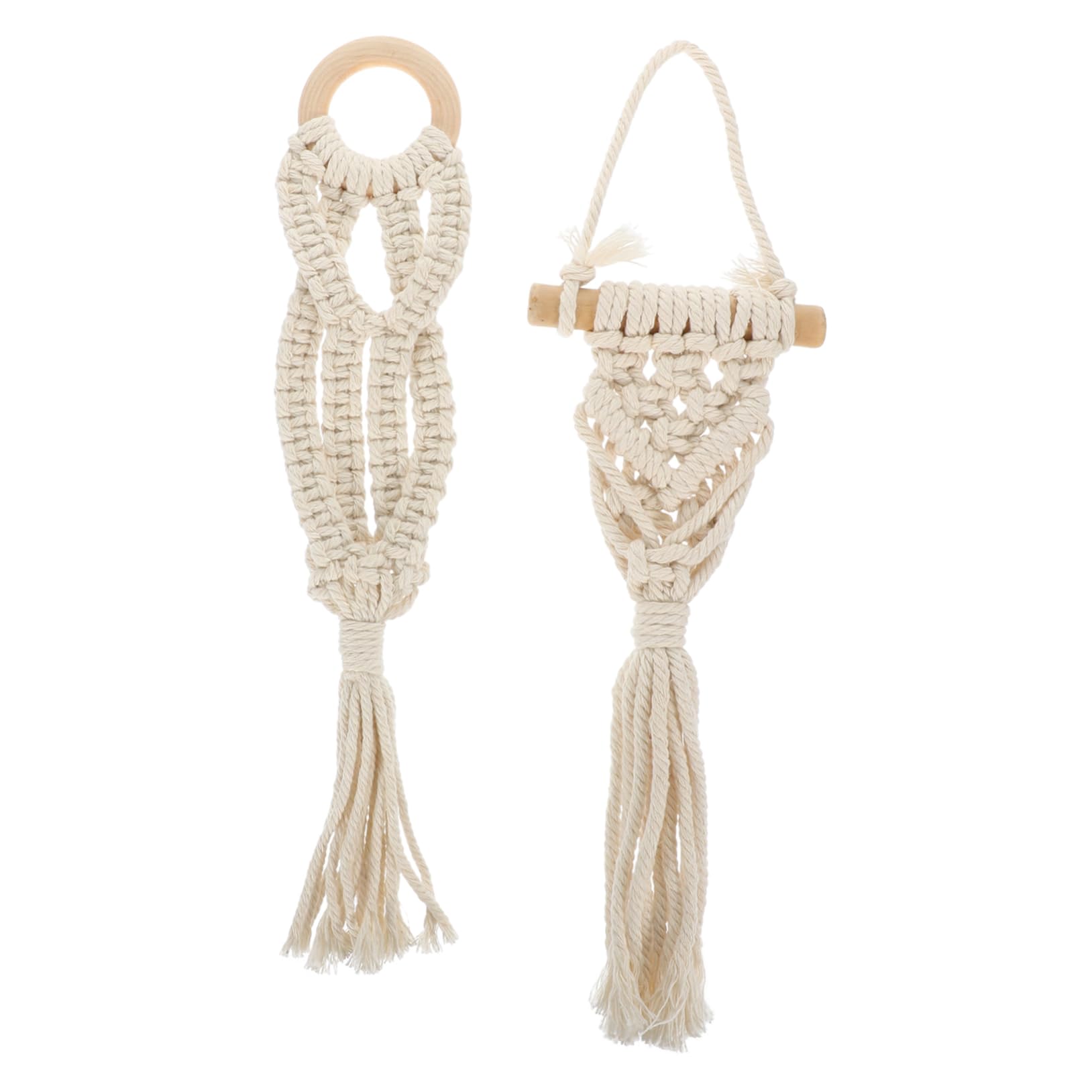 POPETPOP 6 Pcs Panier De Fleurs De Plantes Cintres Rustiques pour Plantes en Macramé Suspendues pour Décor De Porte- À Suspendu Porte- en Macramé Petits