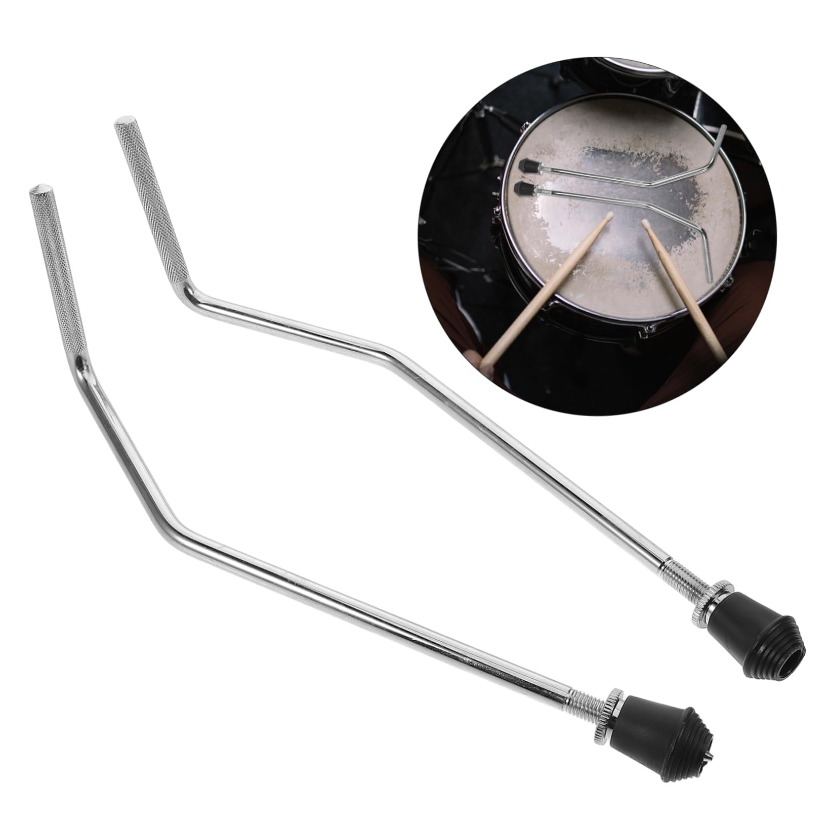 Supporto per Gambe Batteria Regolabile in Metallo, Base Piedini per Tamburo Stabile e Compatto, Accessorio Essenziale per Percussioni e Strumenti Musicali