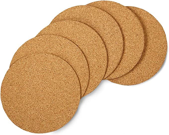 Pack of 10 Cork Coaster | 4 inch Coaster | Eco Friendly Absorbent Saucers for Coffee, Cups, Thick & Absorbent, Non Slippery, Heat Resistant |