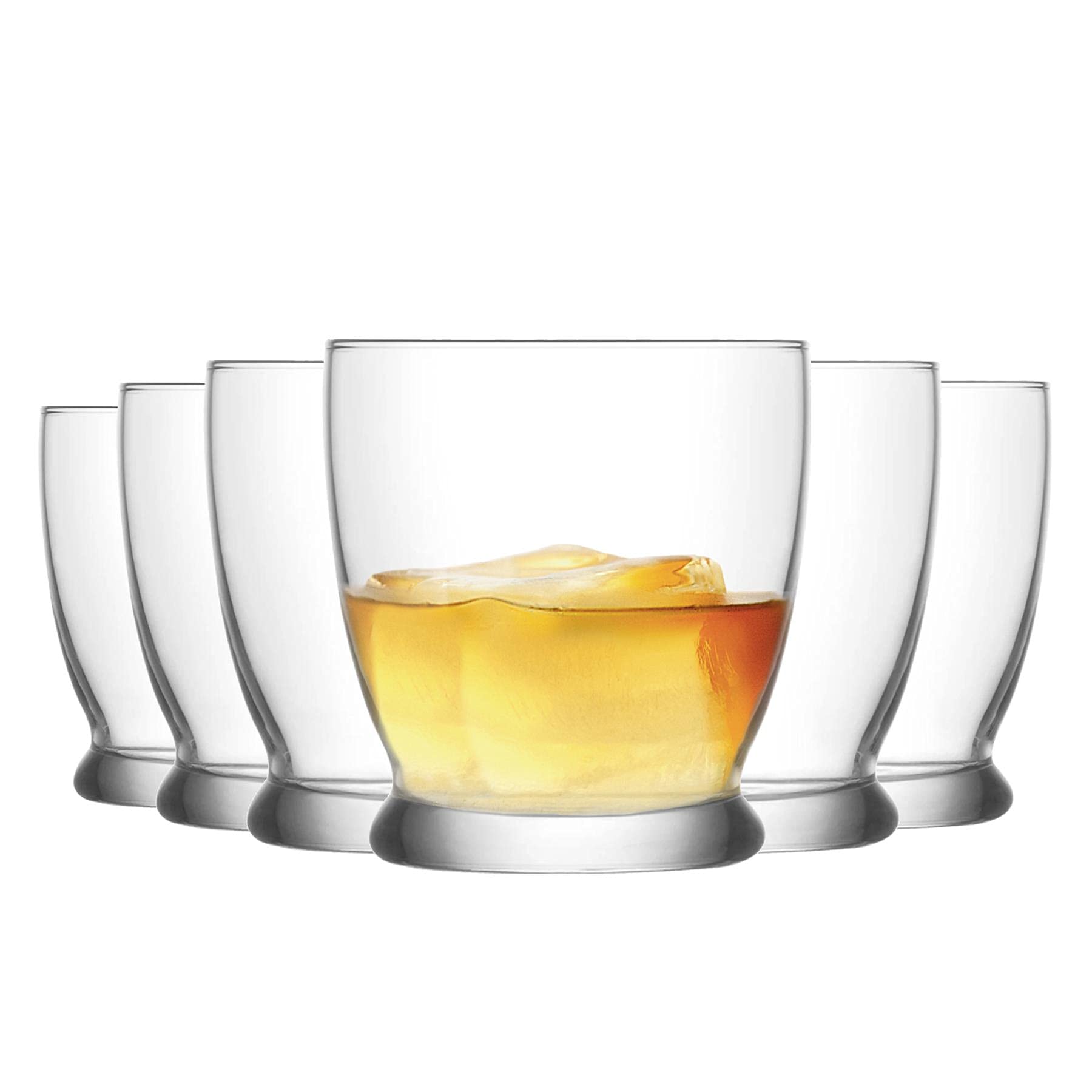 LAV 12x Clear 295ml Roma Tumbler Glasses - Stemless Kitchen Water Whiskey Wine Gin Juice Cocktail Drinking Glass Set