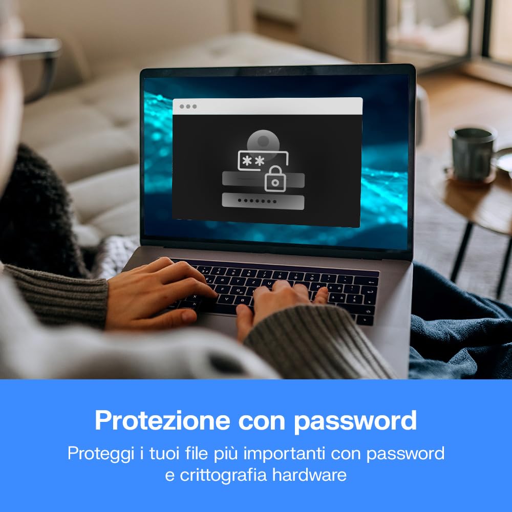 WD 1TB My Passport Hard Disk Esterno Portatile, USB 3.2 Gen 1/USB 3.0, Protezion con password, Software per la gestion e il backup, Formatto per Windows, ChromeOS and MacOS, Nero