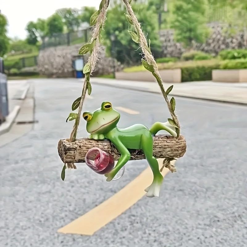 Garden Swing Frog, Suitable for Decorating Balconies, Gardens, and Flower pots. Seasonal Decorations and Unique Designs Make it Perfect - Image 7