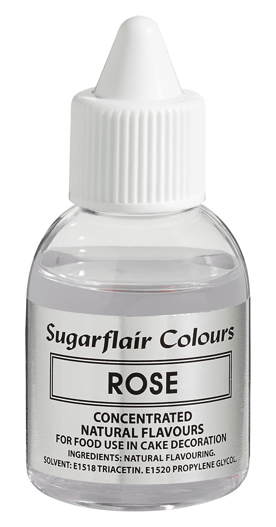 Sugarflair Rose Natural Flavouring - Concentrated Natural Food Flavouring for use in Cakes, Cupcakes, Frostings, Drinks, Ice Creams - 30ml