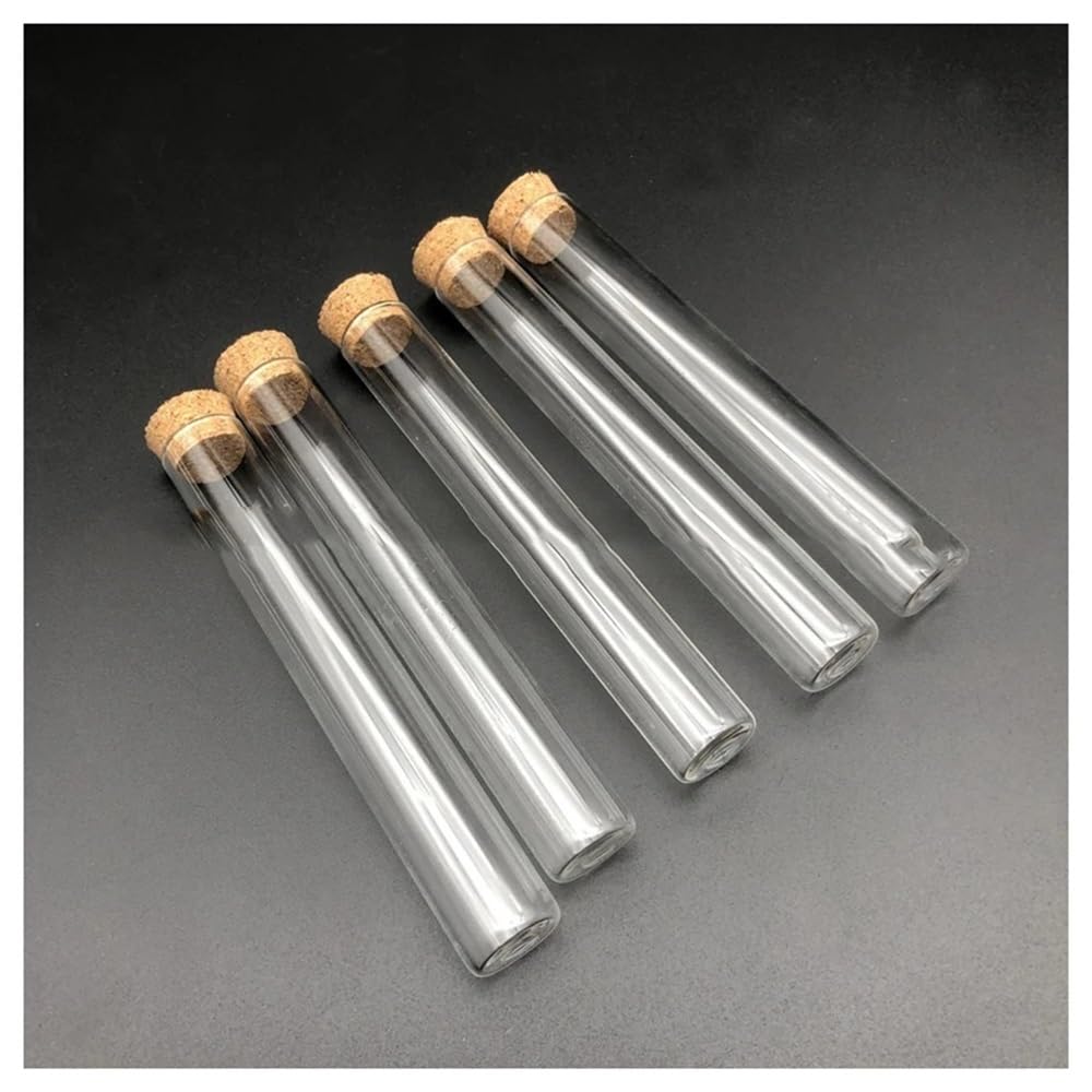 DIA 12mm bis 30mm transparentes, klares, unteres Verdickungsglas-Reagenzglas mit Korken(20x150mm 20pcs)