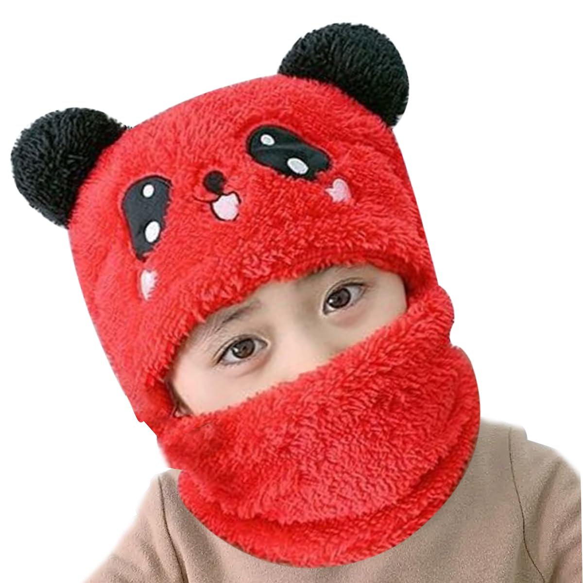 Unisex Baby Winter Panda Cartoon Monkey Cap| Toddle Hat Baby Stripe Woolen Cap Baby boy & Baby Girl
