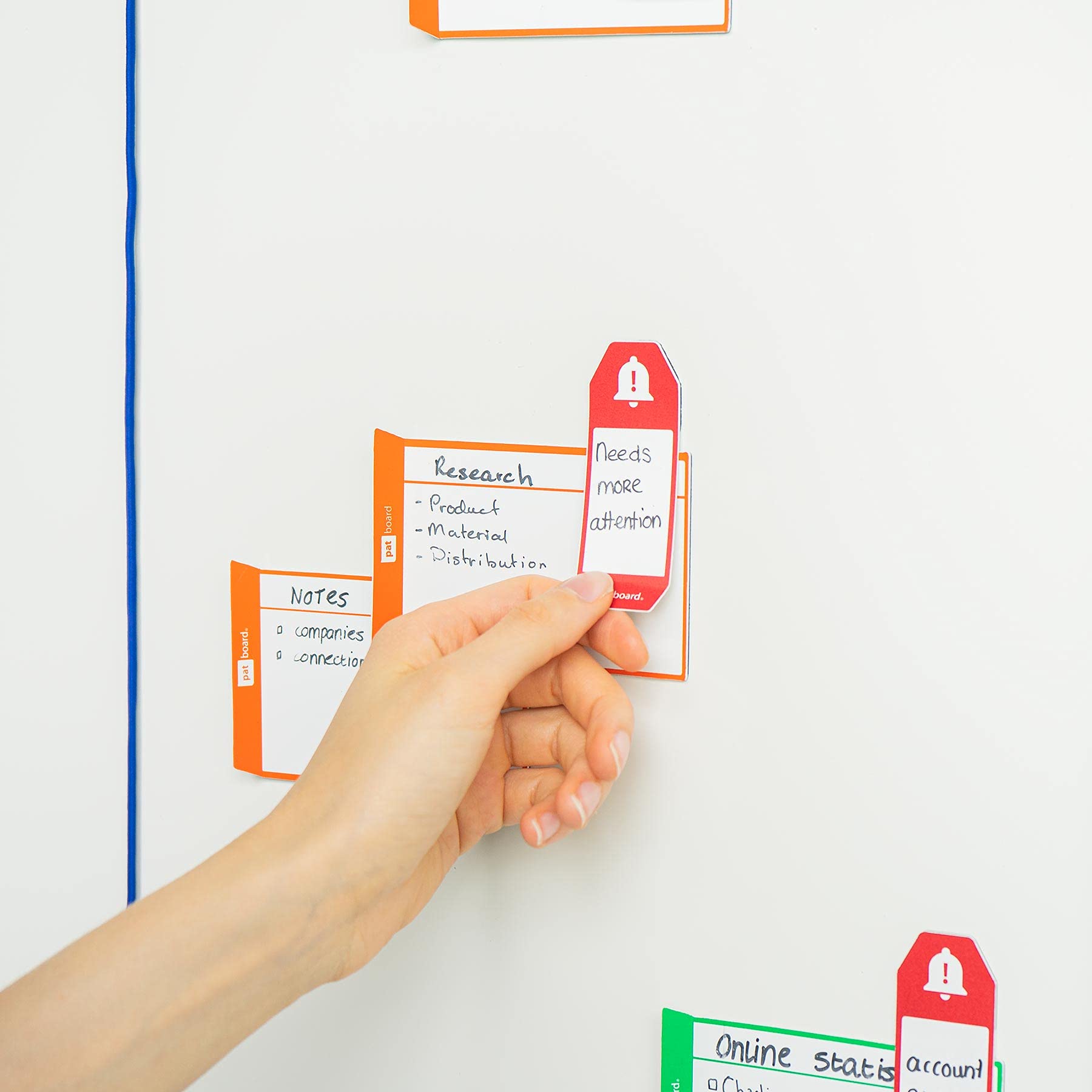 PATboard Scrum board und Kanban Tafel Basis Plus Tool Set Magnetisch - Magnetkarten für agiles Projektmanagement - Basic to do tafel für Scrum and Kanban teamwork