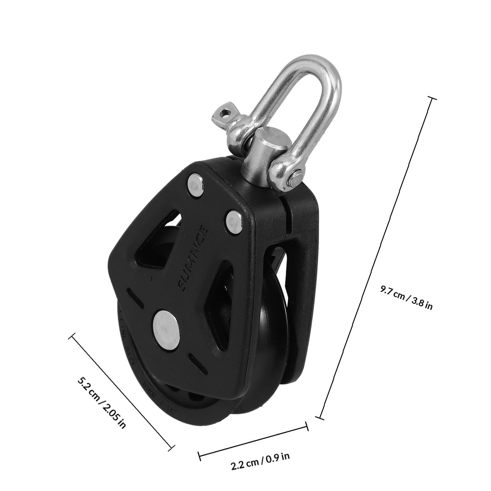 Toddmomy 4 Piezas Cojinete De Polea Bloques Levantamiento Equipo Polea De Gimnasio Pequeño Poleas para Cuerda Gimnasia Polea De Rodamiento Polea De Ejercicio Negro Acero Inoxidable 316