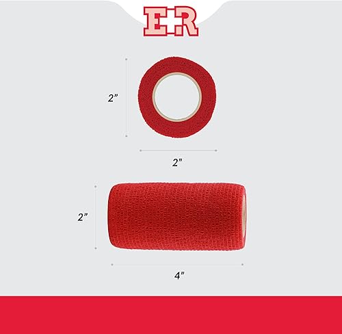 Miniatura 5 de Ever Ready First Aid Vendajes cohesivos autoadherentes de 4 pulgadas x 5 yardas, 12 unidades, colores arcoíris