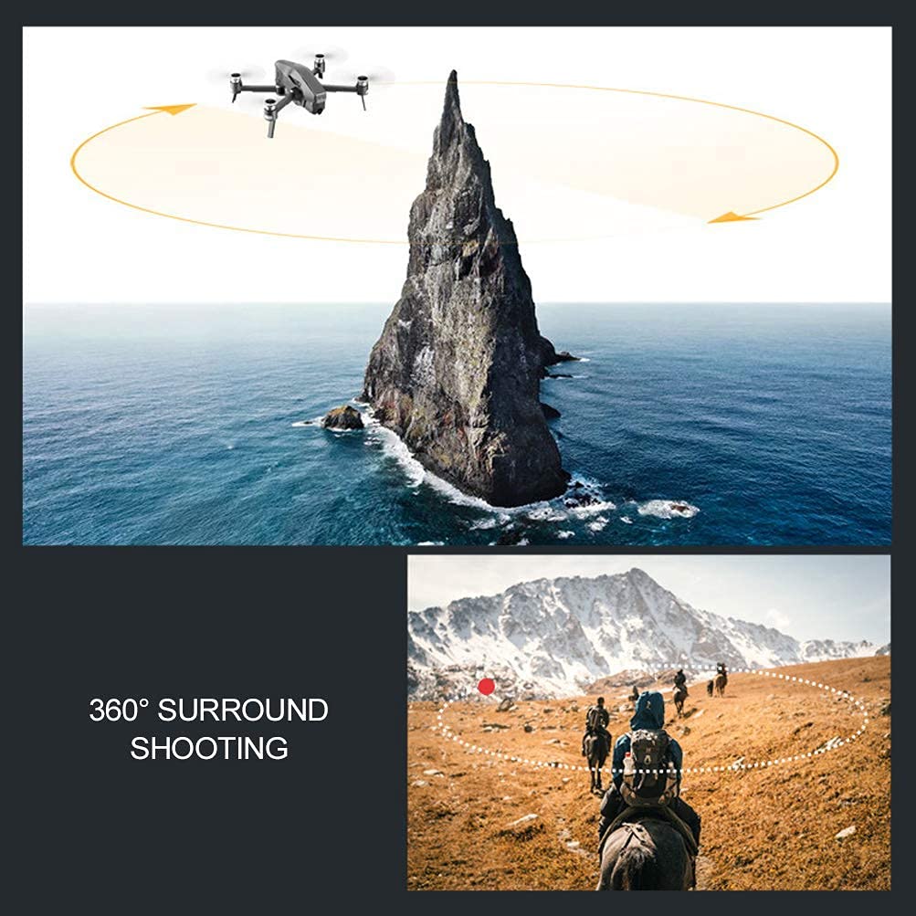 GPS Drone with 4K Camera for Adults RC Drones Quadcopter Head with Shock Absorber 28Mins Flight Time Brushless Motor 120° Wide Angle 90 Adjustable Foldable Drone