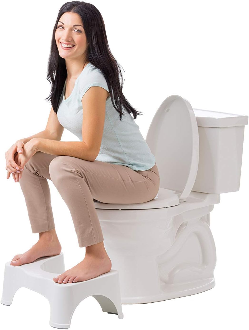 Squatty Potty The Original Bain Toilettes Tabouret, 7-Pouce Hauteur, Blanc
