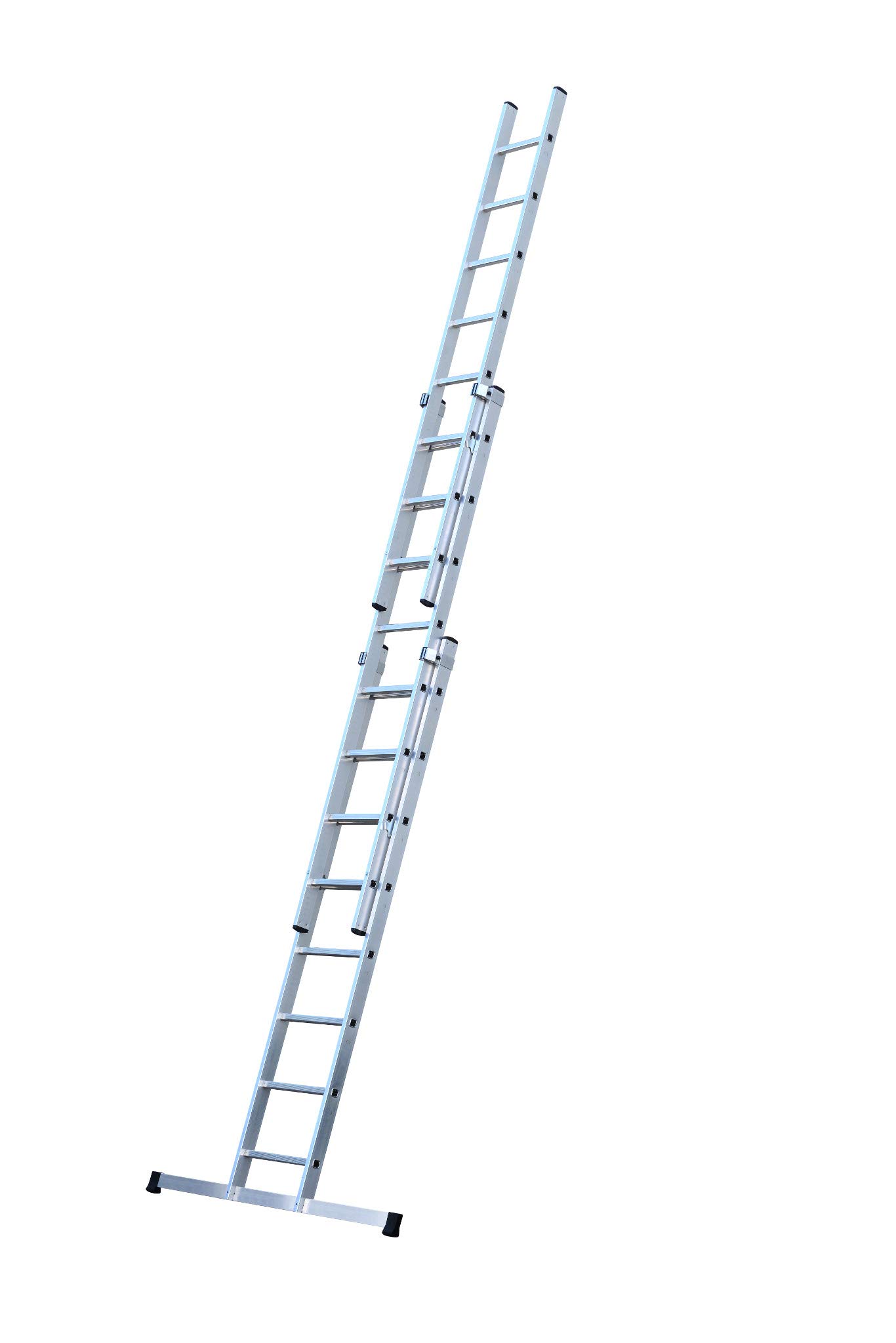 Youngman Silver Extension Ladders Trade 200 En131 Triple & Double Section Aluminium (3 Section 8 Rung 2.51M Closed - 5.7M Open)