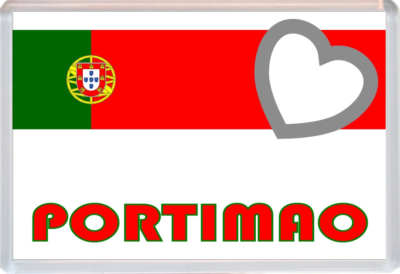 Baked Bean Store Portimao - Love Portugal / Portuguese Flag - Jumbo Fridge Magnet
