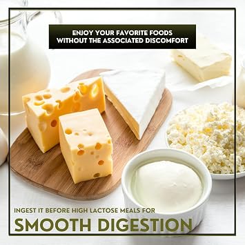Digestive Enzyme Supplements - 90 Lactase Tablets - Vegan Daily Cleanse Lactose Intolerance Tablets to Help Digest Milk & Dairy - Chewable Digestion Supplement by NutriZing