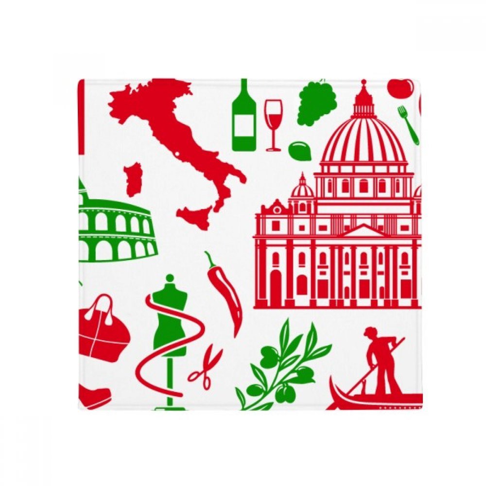 Tapis de sol antidérapant motif Italie 50x50 cm lavable et absorbant