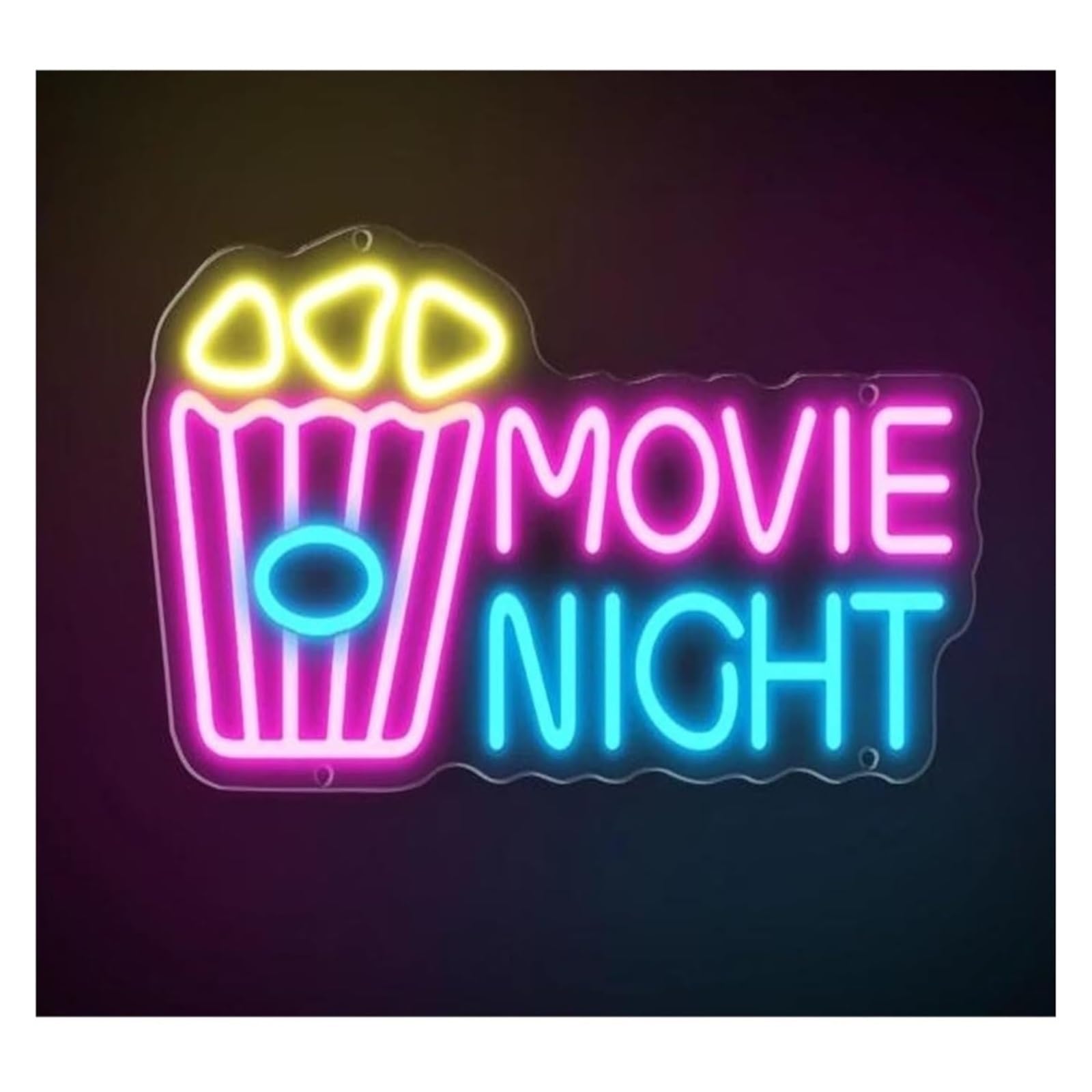 Decorazione luminosa al neon per serate cinematografiche a LED per feste cinema ristoranti bar taverne club