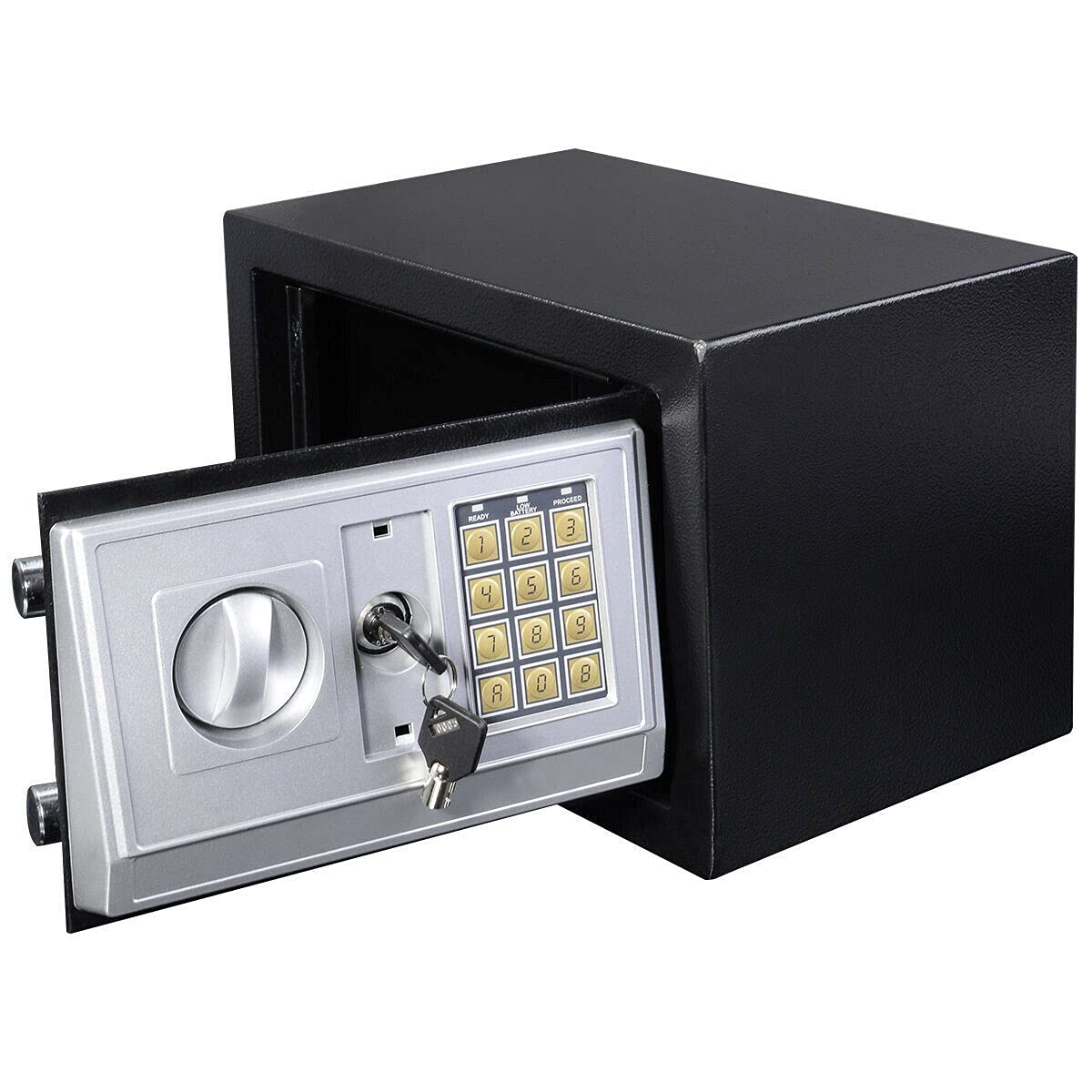 Cassaforte Elettronica Digitale, Impermeabile E Ignifuga, in Acciaio Massiccio con Tastiera Digitale, Ideale per La Sicurezza di Casa E Ufficio, Colore Grigio, capacità 1,Black-8.5L