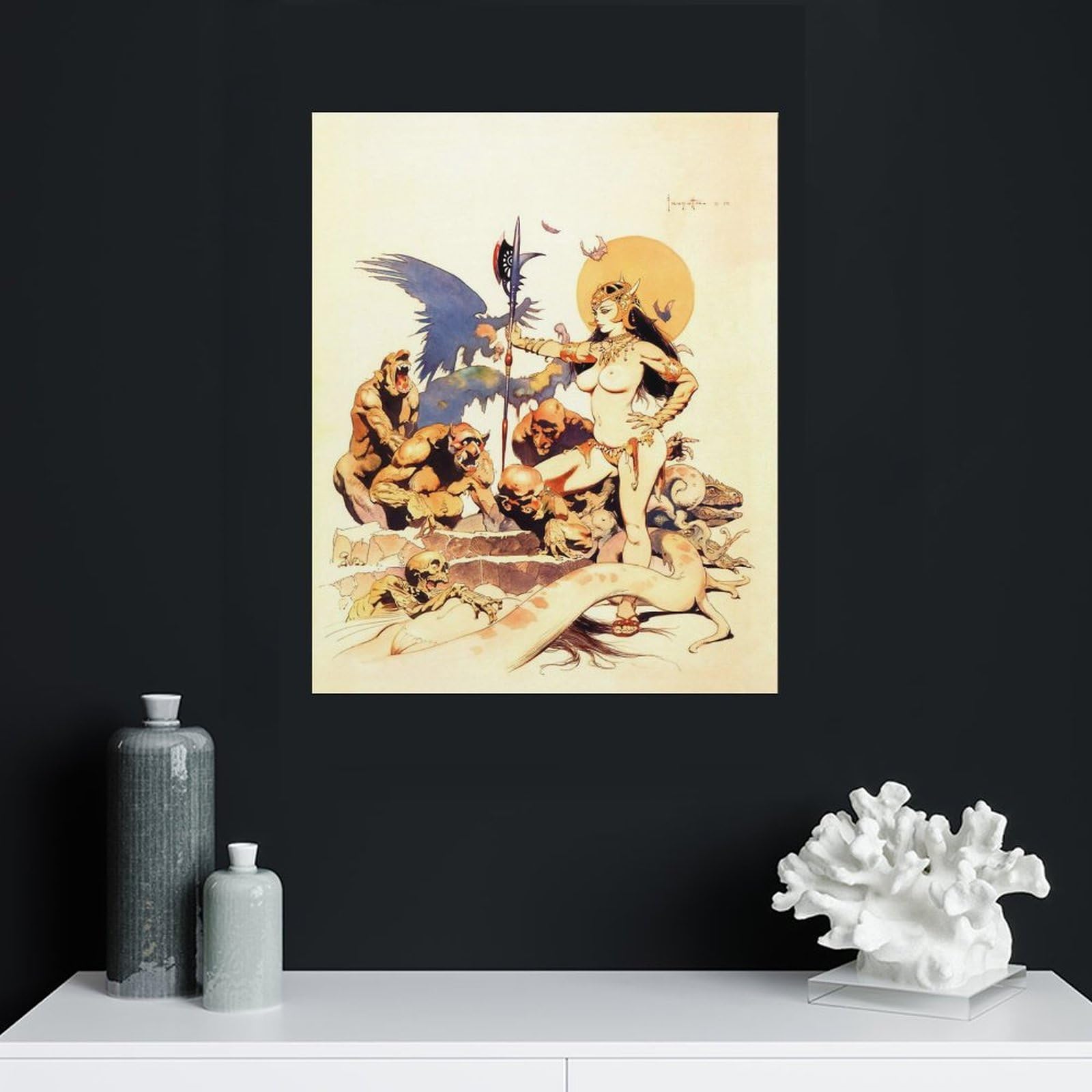 Amazon.com: Frank Frazetta Ghoul Queen Wall Art Prints Poster