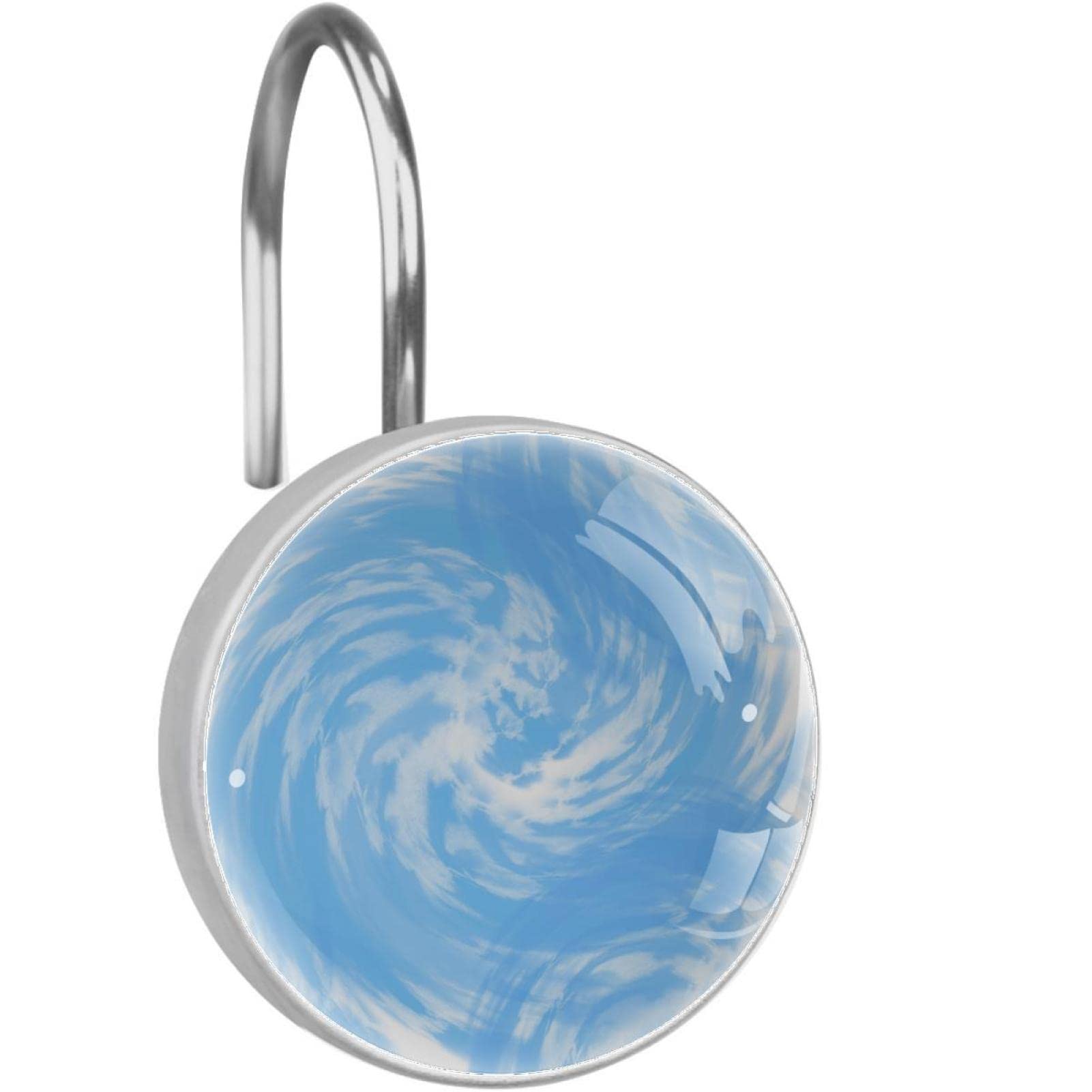 Anneaux de rideau de douche anti rouille en acier inoxydable pour tringle humide
